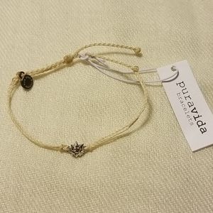 Pura vida Silver bow charm bracelet